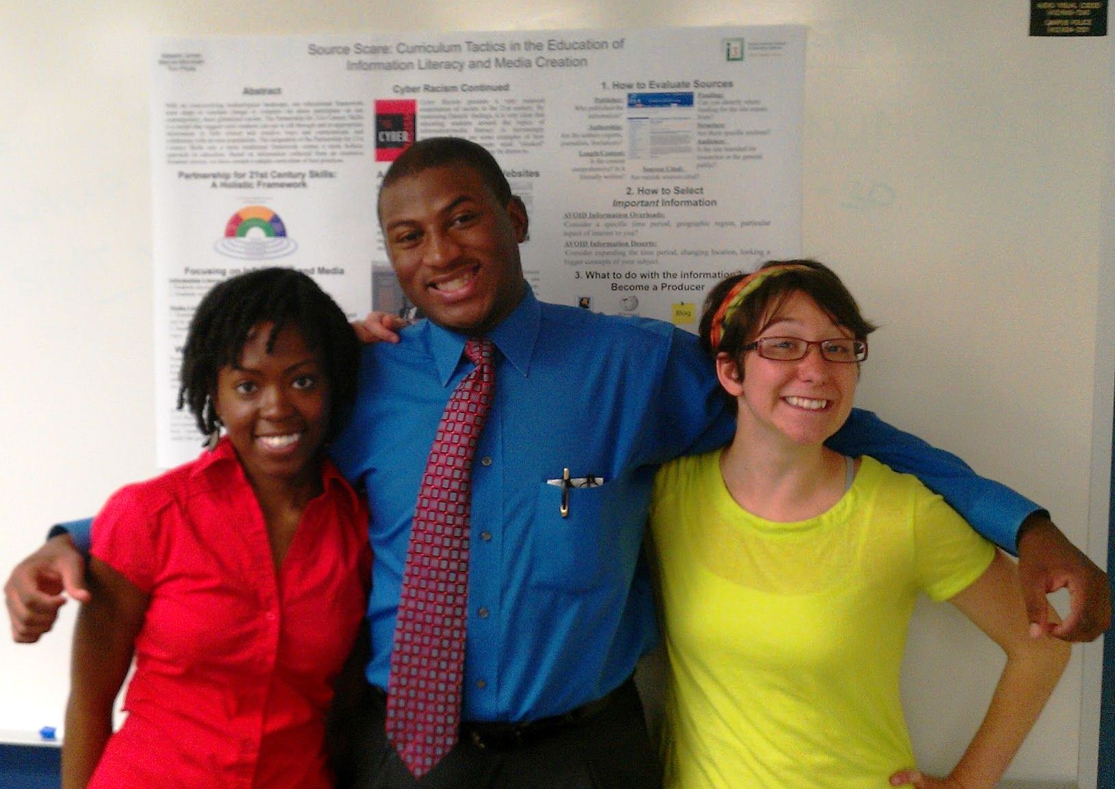 Team Too Cool for Names presenting their research on curriculum development for information literacy in the 21st century