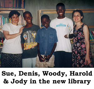 Sue, Denis, Woody, Harold and Jody in the new library