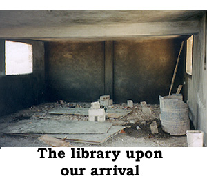 photo of the library upon our arrival