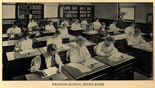 training school study room in 1908